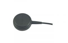 Round black charger with cable
