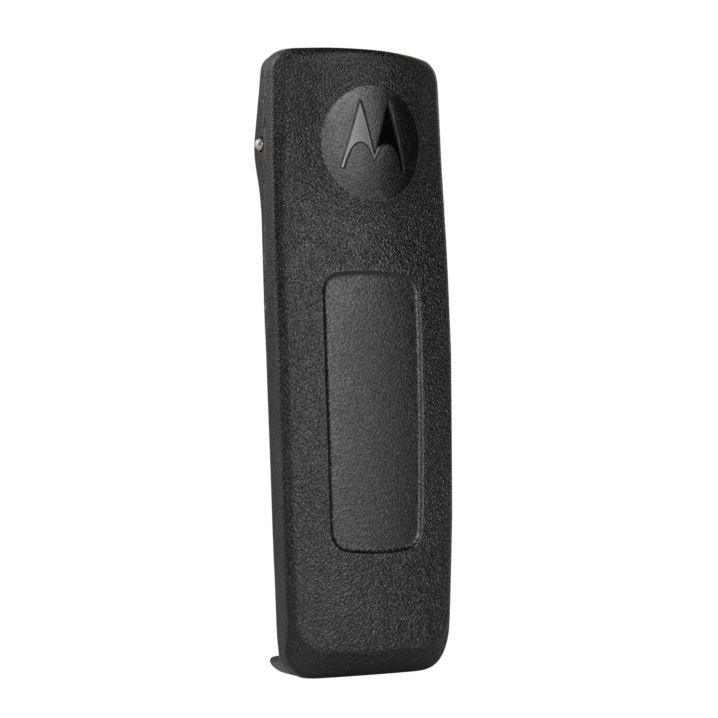7000-00424600_mot_01.jpg Zwarte kunststof clip met Motorola-logo bovenop.
