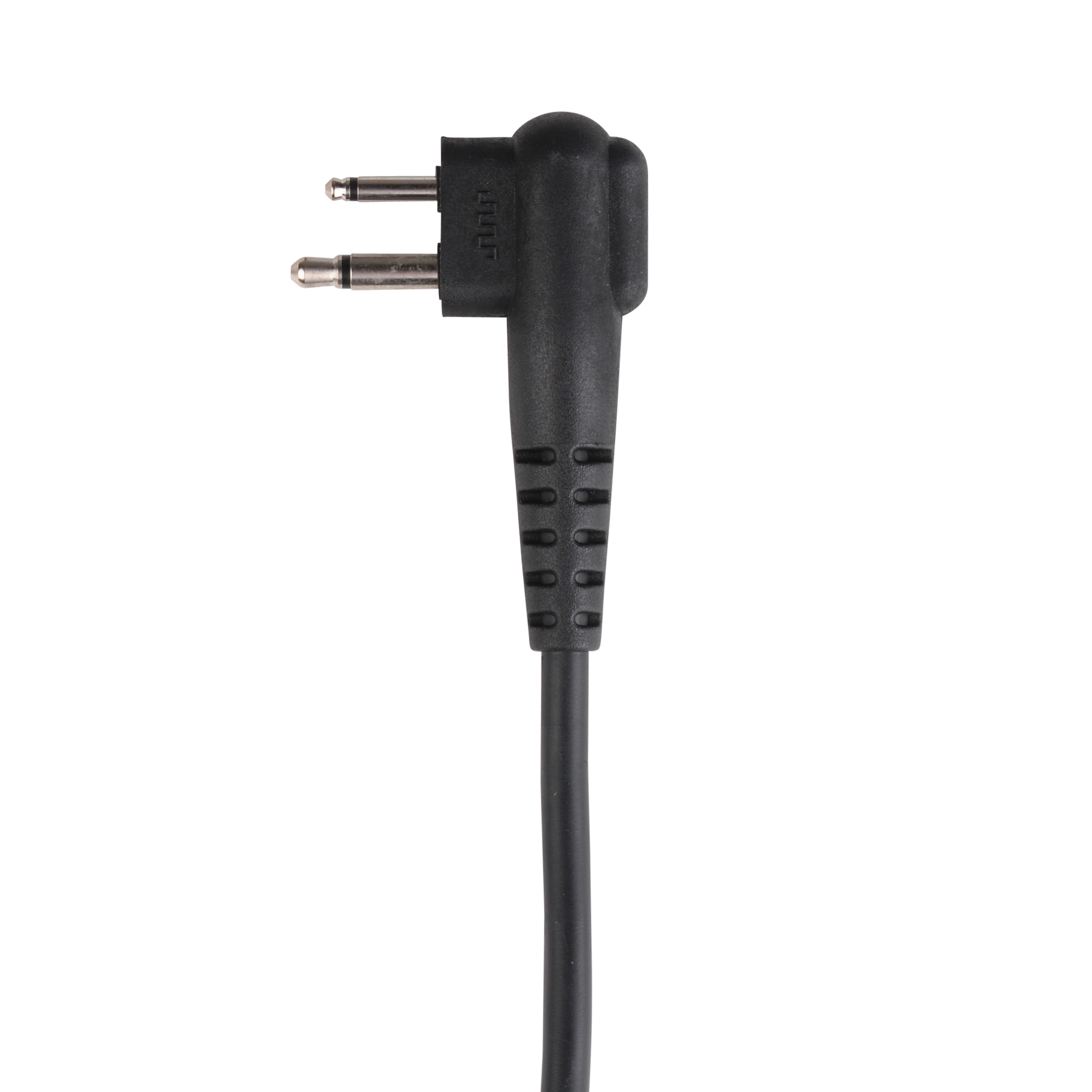 Black two-pin electrical plug cable.
