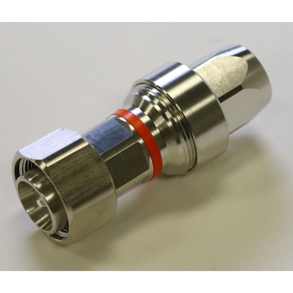 Connecteur métallique avec anneau rouge, forme cylindrique, réfléchissant