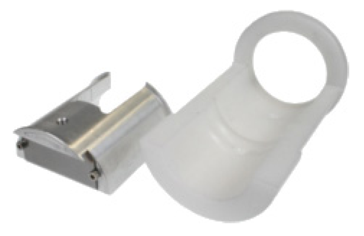 7000-00636600_rfs_01.png Metalen pen met witte plastic hoes, zijopening.