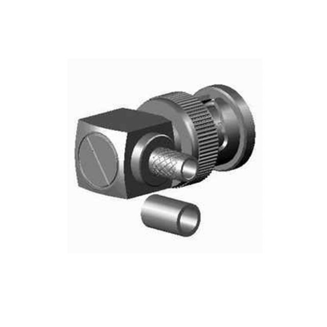Technische tekening van een coaxiale connector met afneembaar deel.
