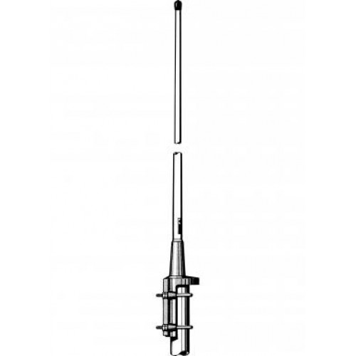 Removable marine radio antenna with screw connection, ISO flange.