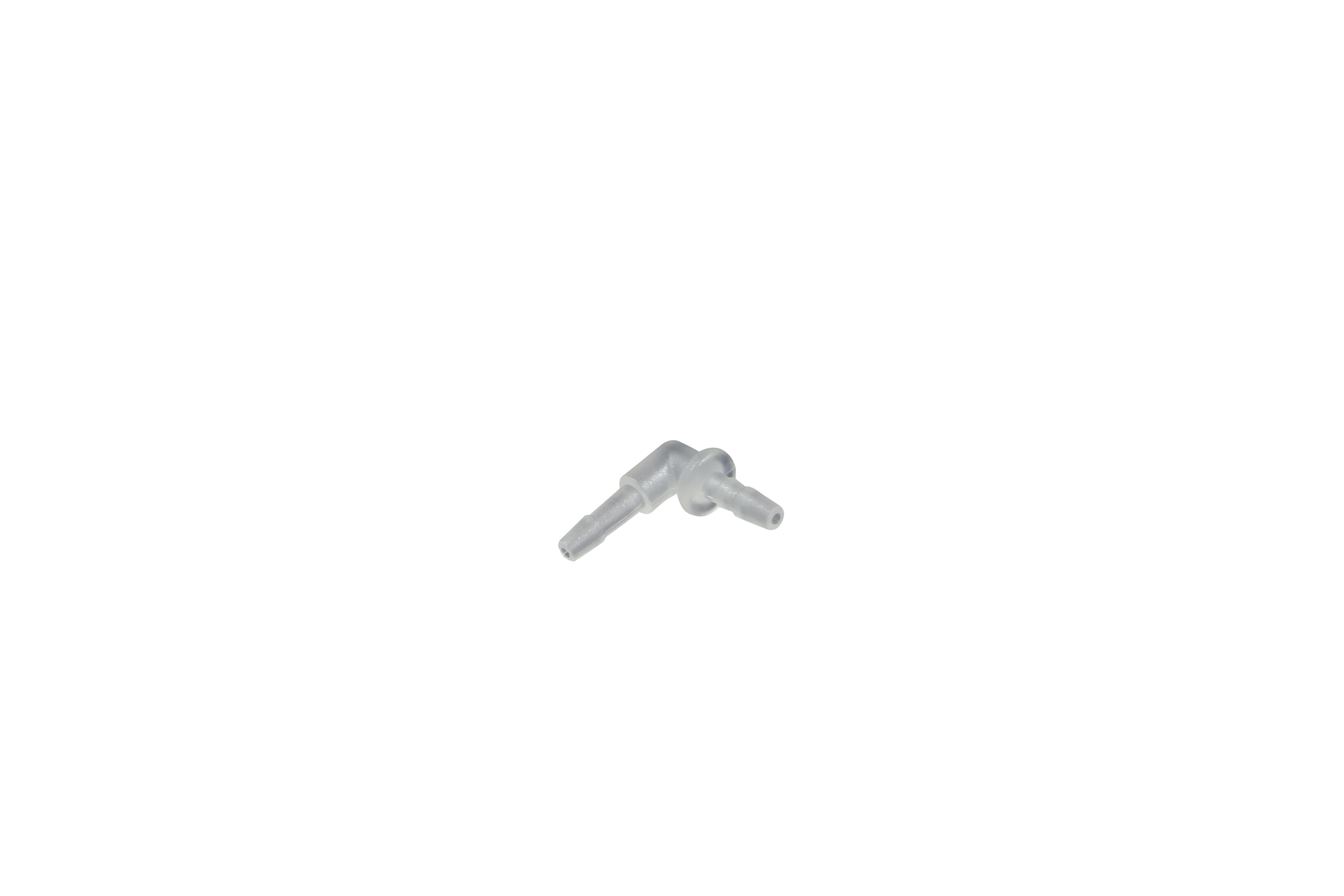 7000_00754033_COP_01.jpg Transparante kunststof knieconnector met twee slangpoorten.