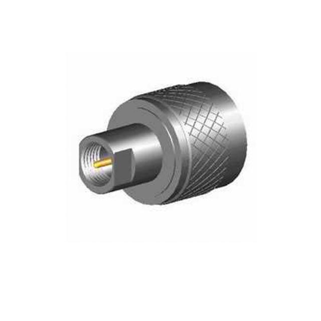 Metalen adapter met karteling en binnendraad.