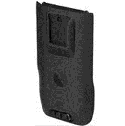 Boîtier en plastique noir avec ouverture et boutons en bas.