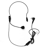Zwarte headset met microfoon en 3,5 mm plug.