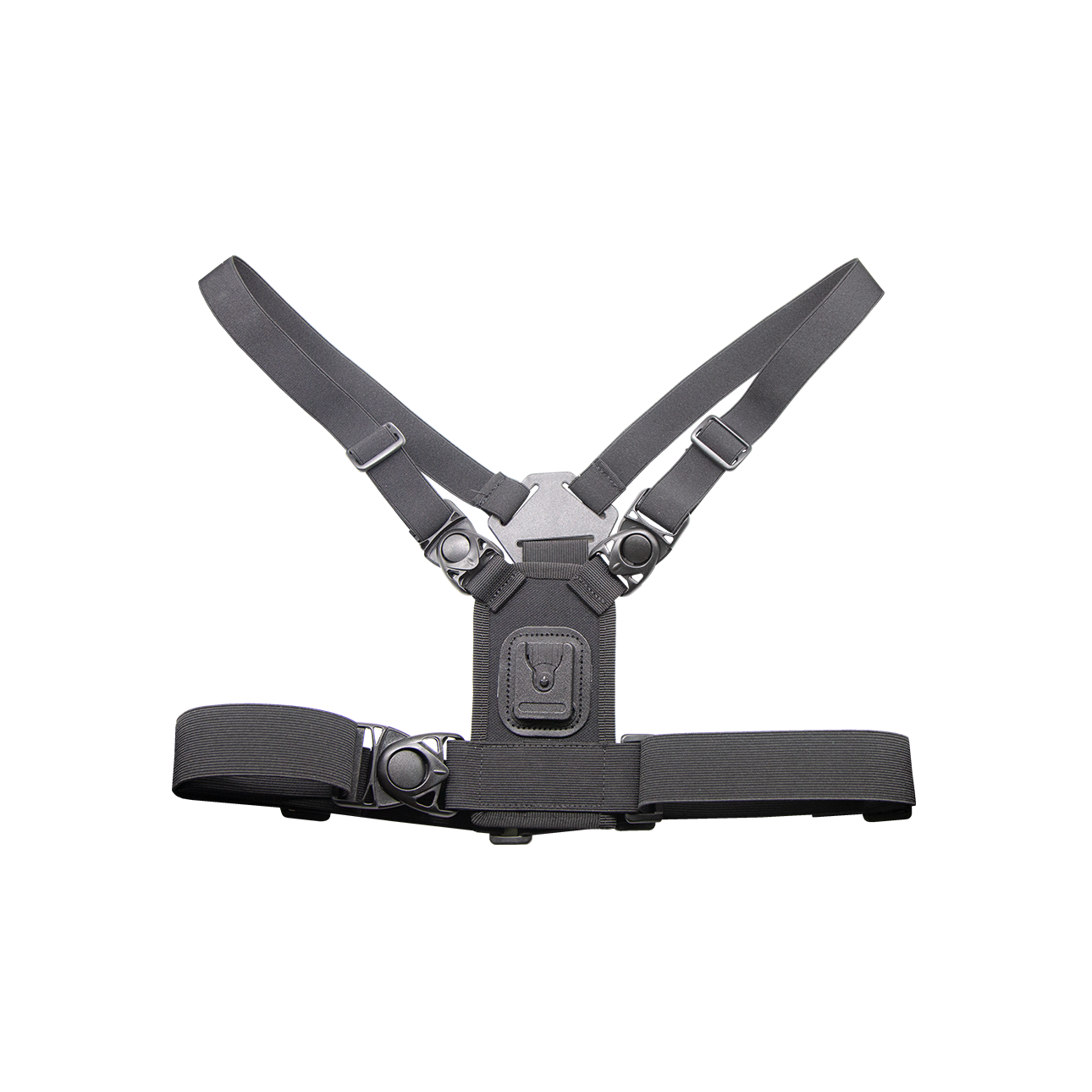 Holster d'épaule avec plusieurs sangles réglables et boucles.