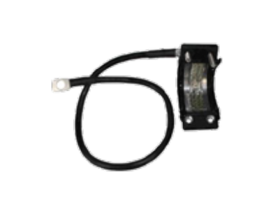 Kabel met sensor en metalen connector, zwart omhulsel.