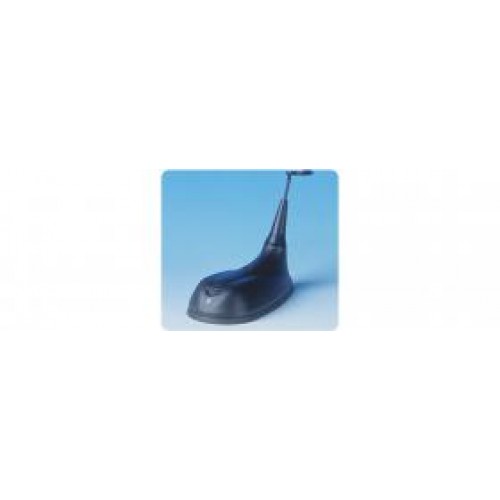 Antenne de véhicule noire sur fond bleu