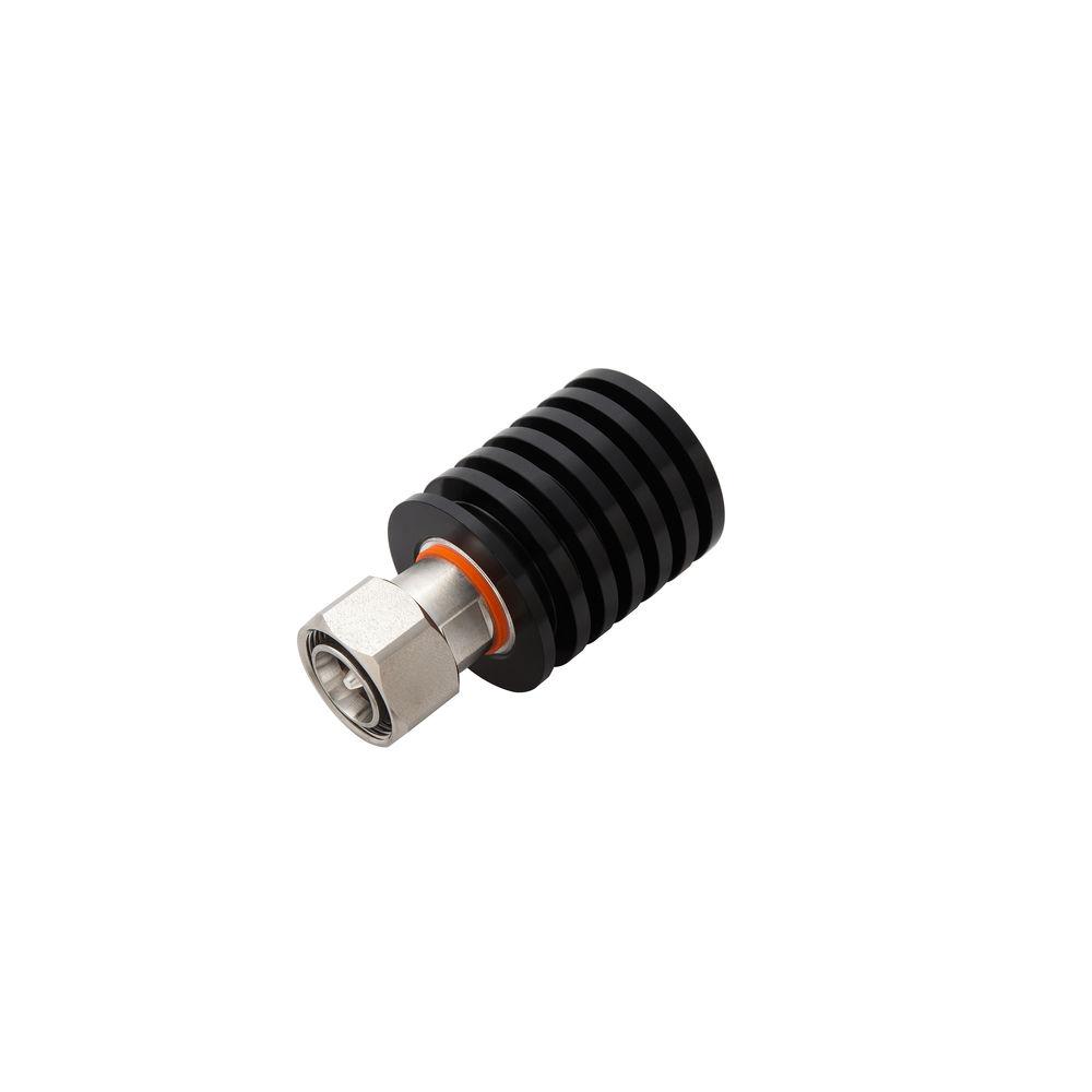 7000-00094500_com_01.jpg Zwart-zilveren adapter met geribbelde oppervlakte en oranje afdichting