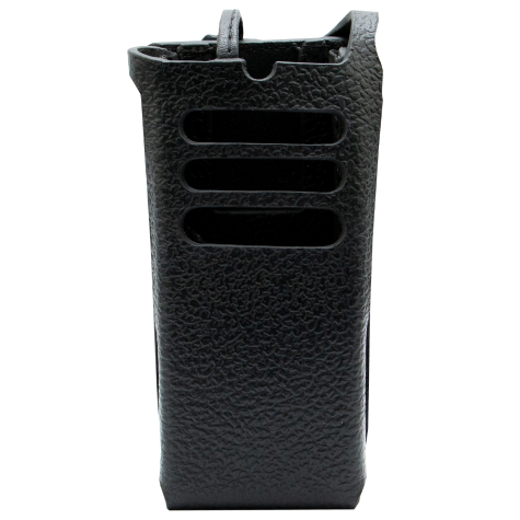 Black protective case with three cutouts on the front.