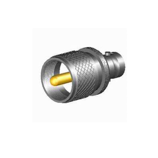 Metal coaxial connector with yellow center pin