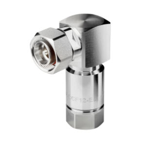 Adaptateur coudé en métal avec connexion vissée.