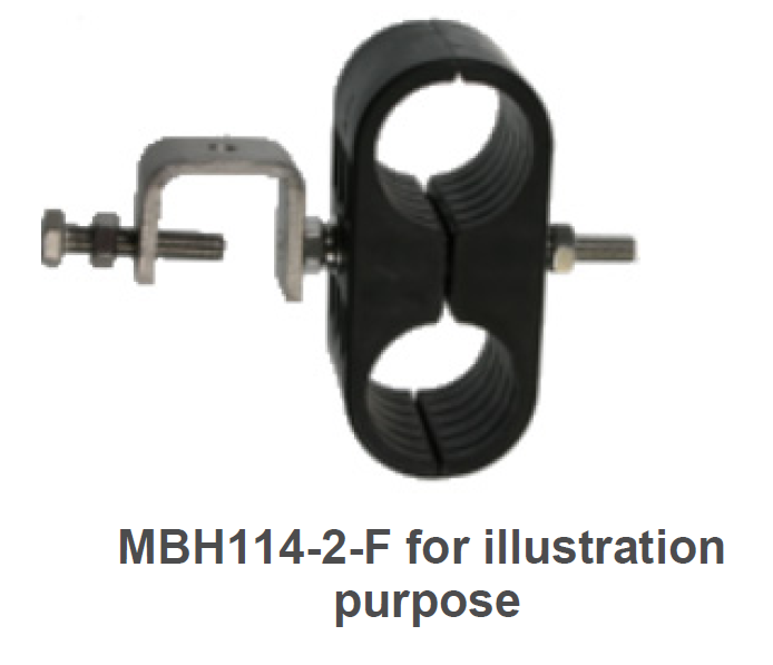 7000-00640700_rfs_01.png Metalen klem met twee grote openingen en steun.