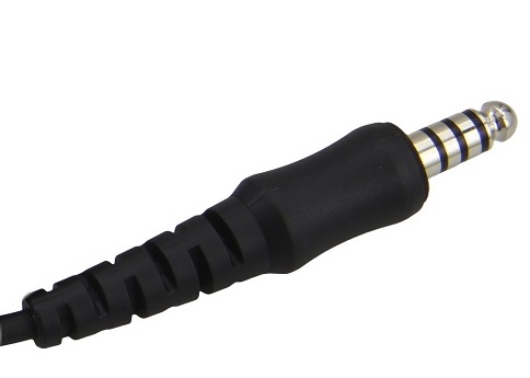 3,5 mm audiostekker met zwarte behuizing