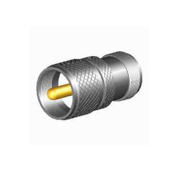 Metalen connector met gele centrale pin