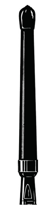 Illustration en noir et blanc d'une matraque.