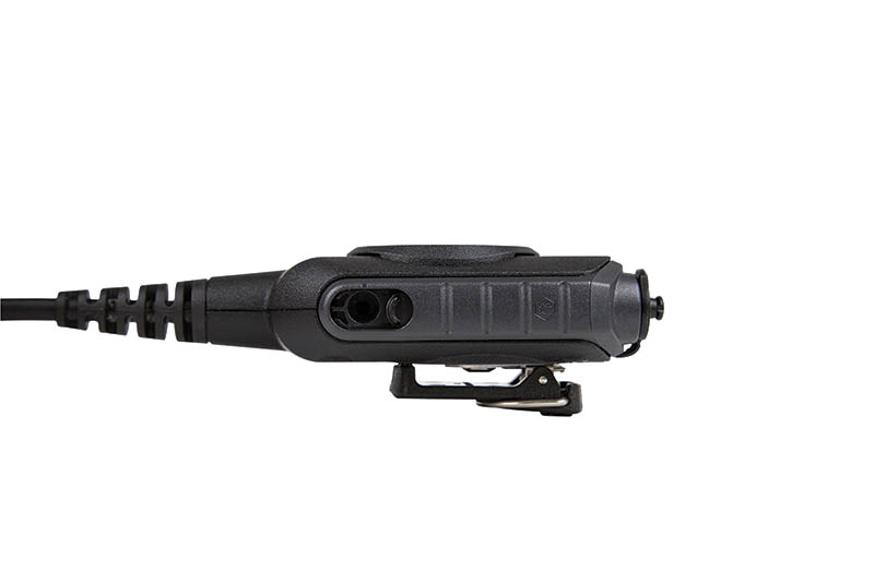 Clip de radio noir avec connexion de câble