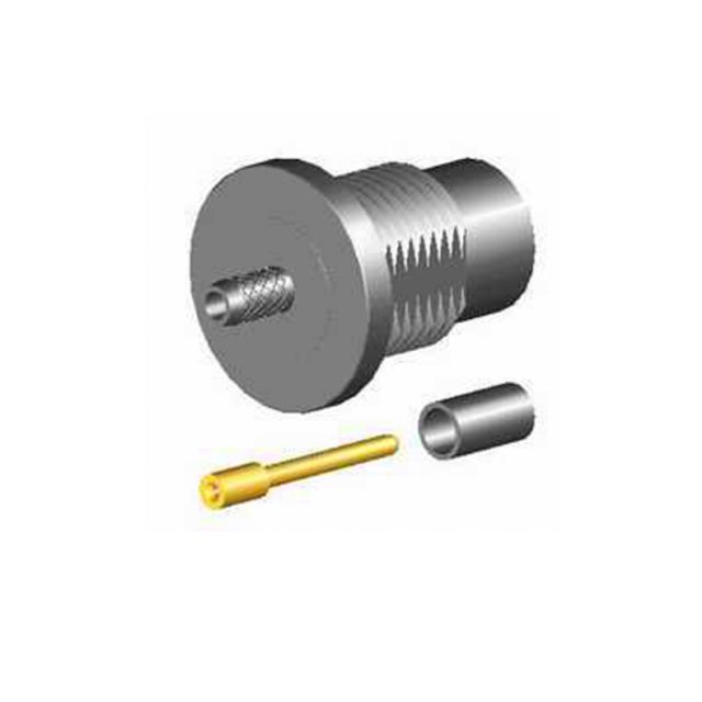 Cylindre avec poignée moletée et deux tiges, une cylindrique argentée, une longue et jaune.