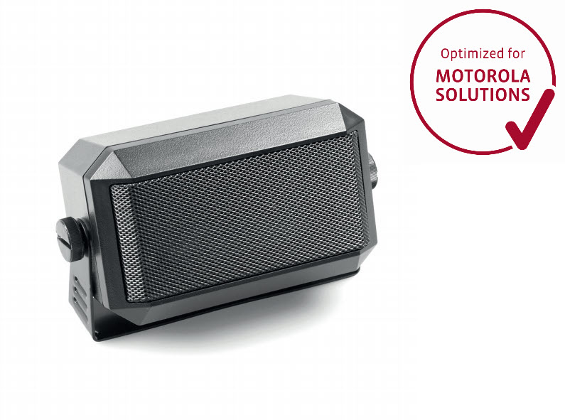 01_6604_00600051_PEI_Optimized_01.jpg Zwarte speaker met rooster, geoptimaliseerd voor Motorola-oplossingen.
