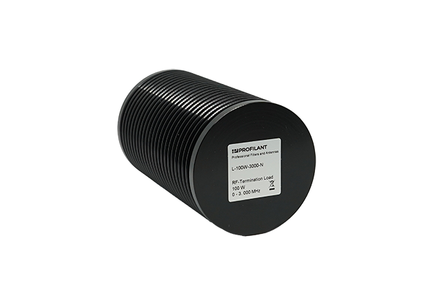 Cilindrische RF-terminale belasting, zwart, 100 W, 0-3000 MHz