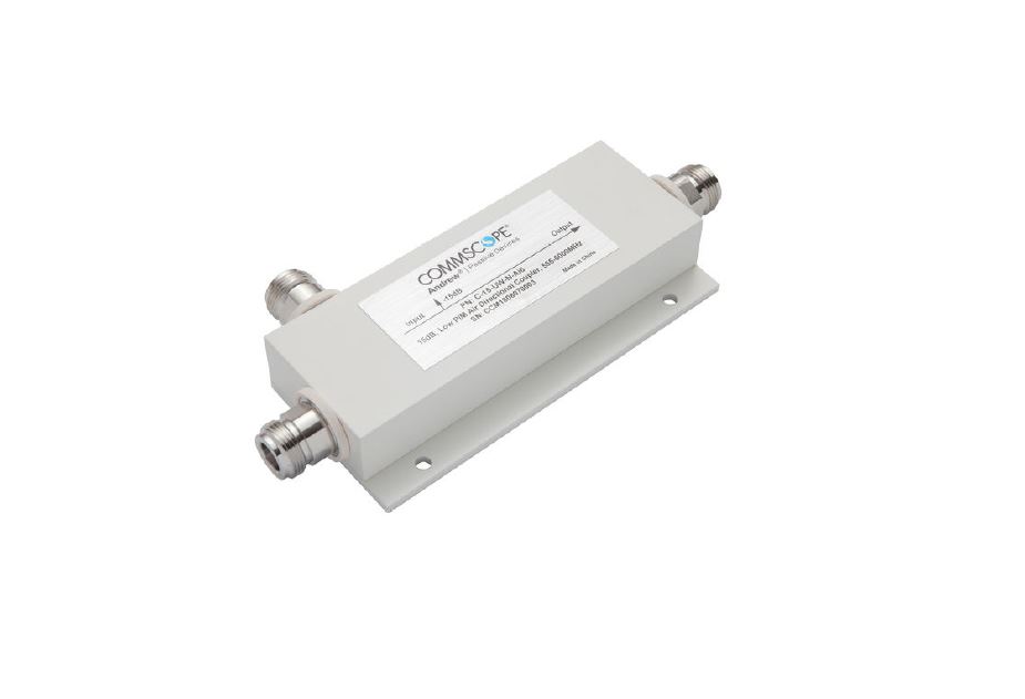 Composant électronique avec deux connecteurs filetés.