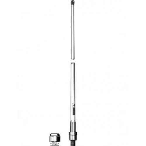 Disassembled antenna with detachable tip and base.