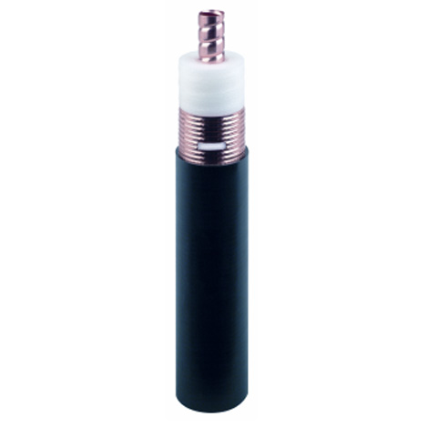 Black tube plug with copper grooved connector.