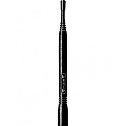 Black tuning fork with company logo and brand name.