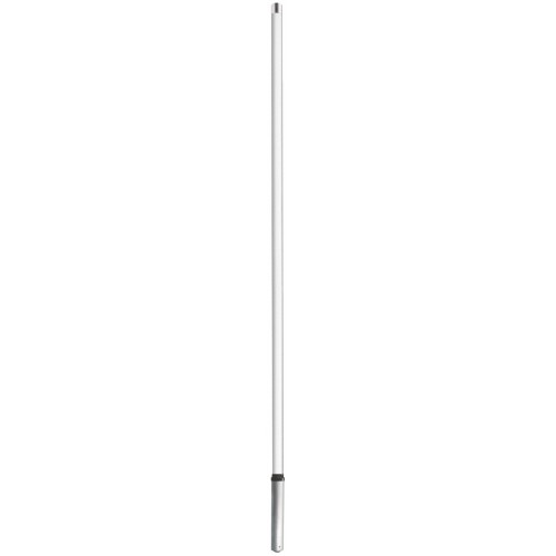 Lange witte antenne met zilveren basis