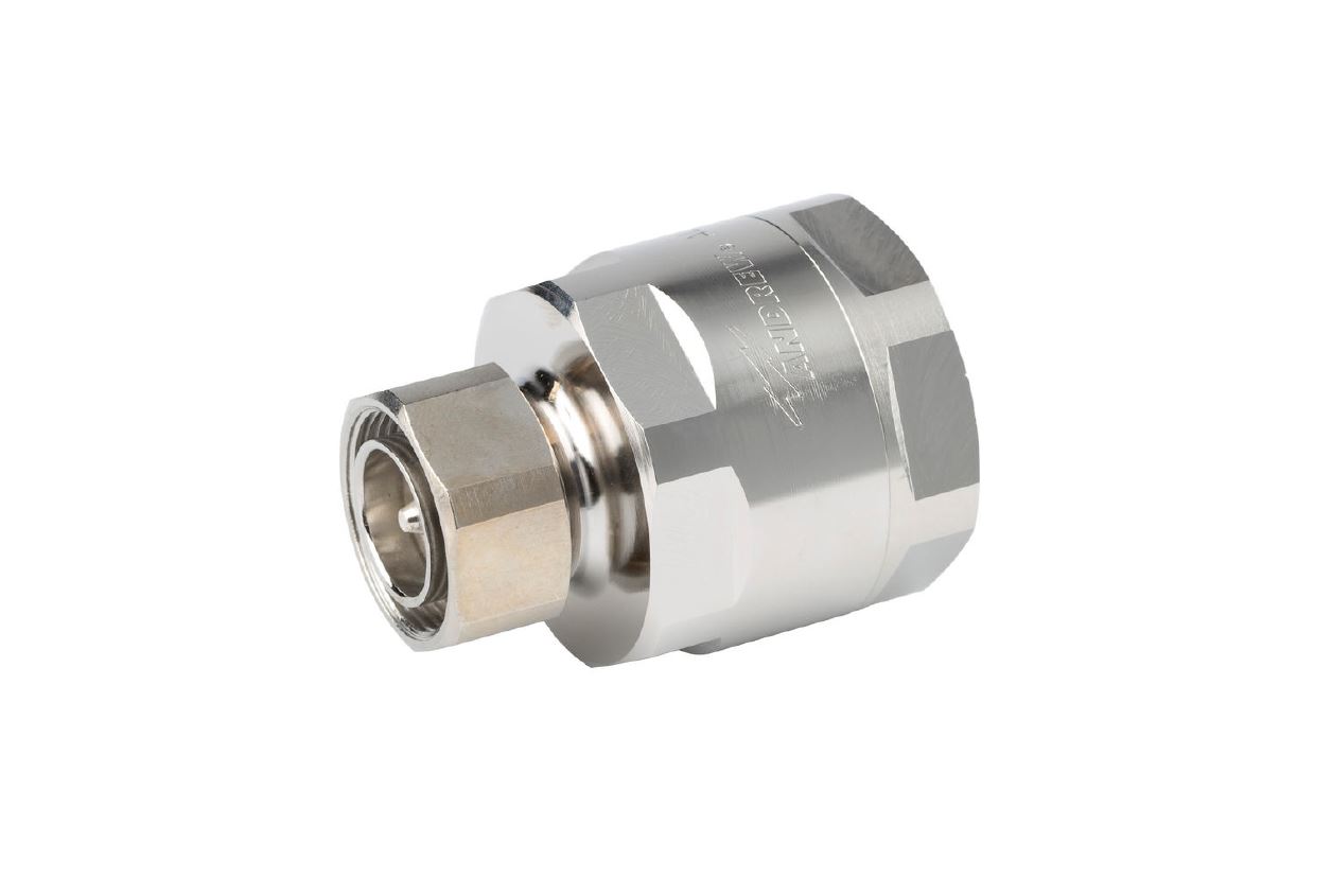 Metalen connector met zeshoekig ontwerp, zilverkleurig.