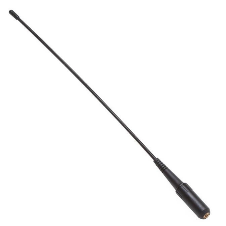 7000-00750969_sma_01.png Zwarte telescopische antenne met connectoradapter.