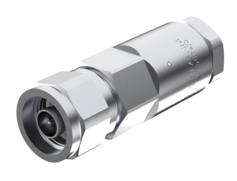 Metal coaxial cable connector with hexagonal body