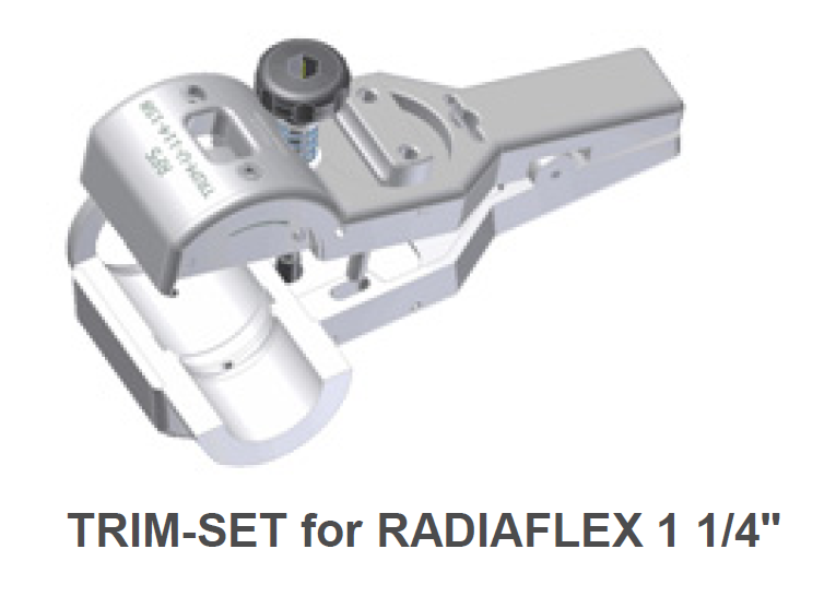 Trim set for RADIAFLEX 1 1/4 inch with adjustment screw.
