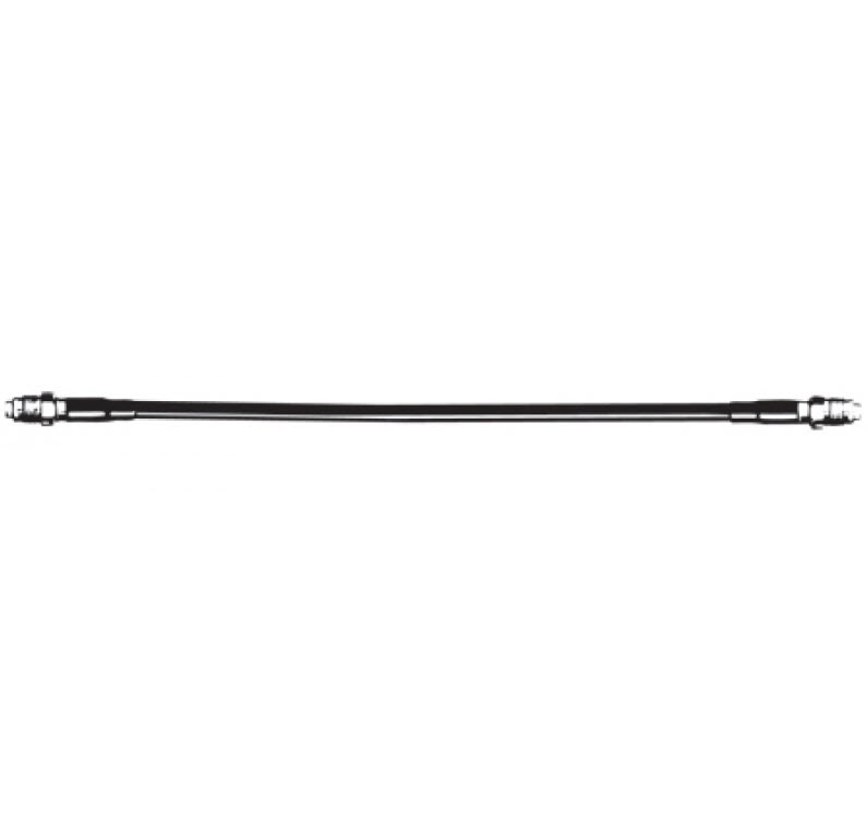 Black rubber hose with metal fittings at both ends.