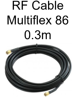 Câble coaxial RF Multiflex 86, longueur 0,3 mètre.