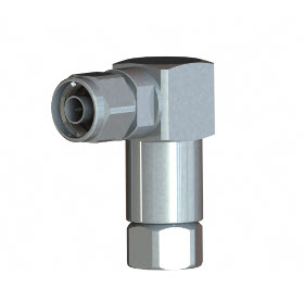 Metal elbow connector with screw fitting