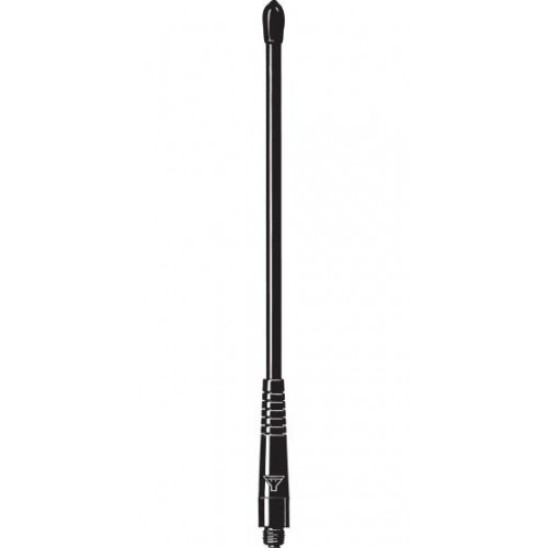 7000-00517800_pro_01.jpg Zwarte radioantenne met schroefdraad aan de onderkant, cilindrische vorm.