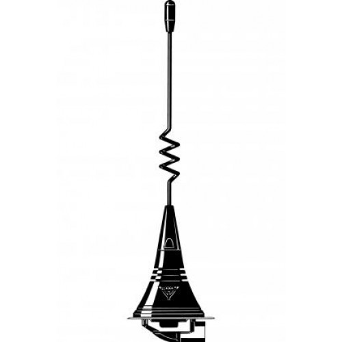 7000-00547300_pro_01.jpg Zwarte radioantenne met spiraalvormige schacht op witte achtergrond.