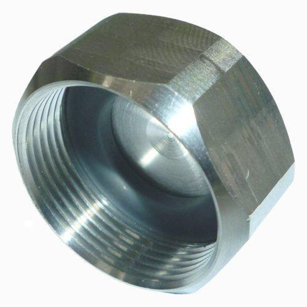 Metalen zeskantmoer met binnendraad.