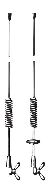 7000-00750818_pro_01.jpg Twee zwarte spiraalantennes met stevige voetstukken en lange staven.