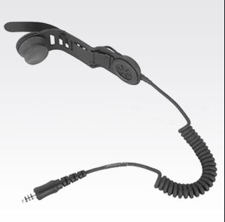 Botgeleiding headset met spiraalkabel en 3,5 mm stekker.