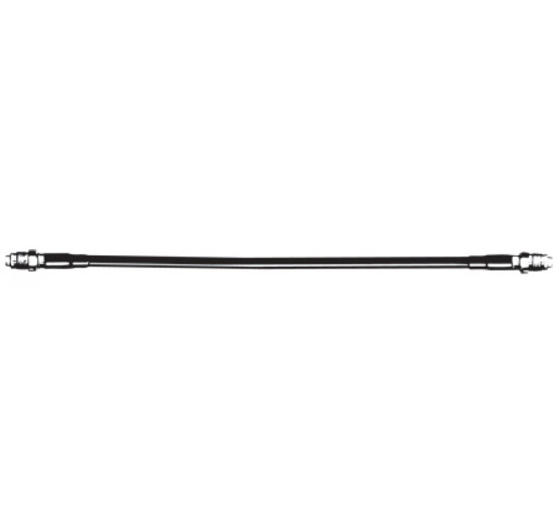 Black high-pressure hose with metal connectors at both ends.