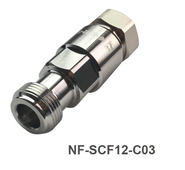 Metalen fitting met schroefdraad en productcode NF-SCF12-C03.