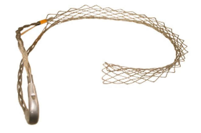 Flexibele gevlochten kabel met haak en handvat.