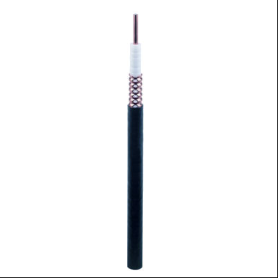 Coaxial cable with copper shielding and black casing