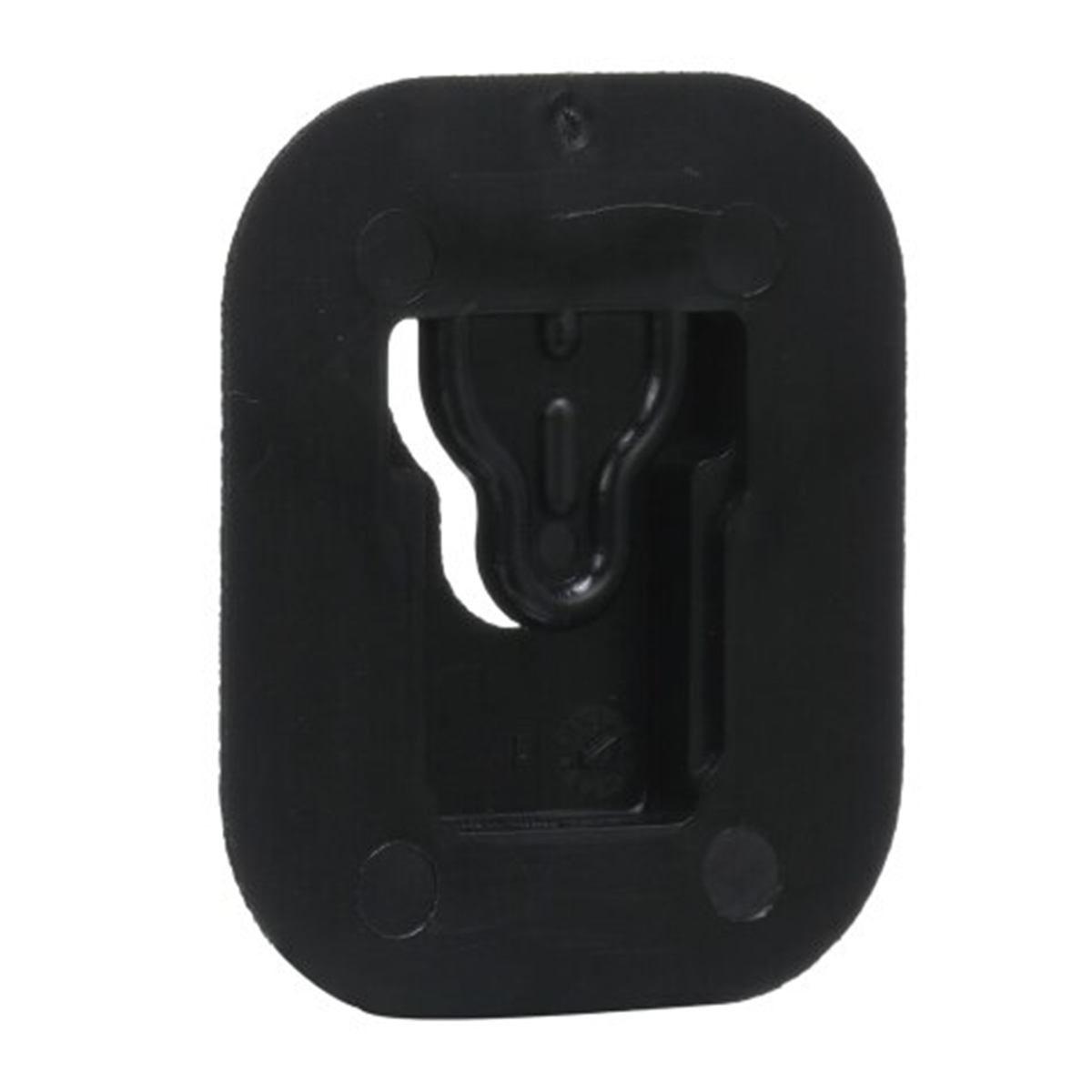 Black plastic holder for wall mounting