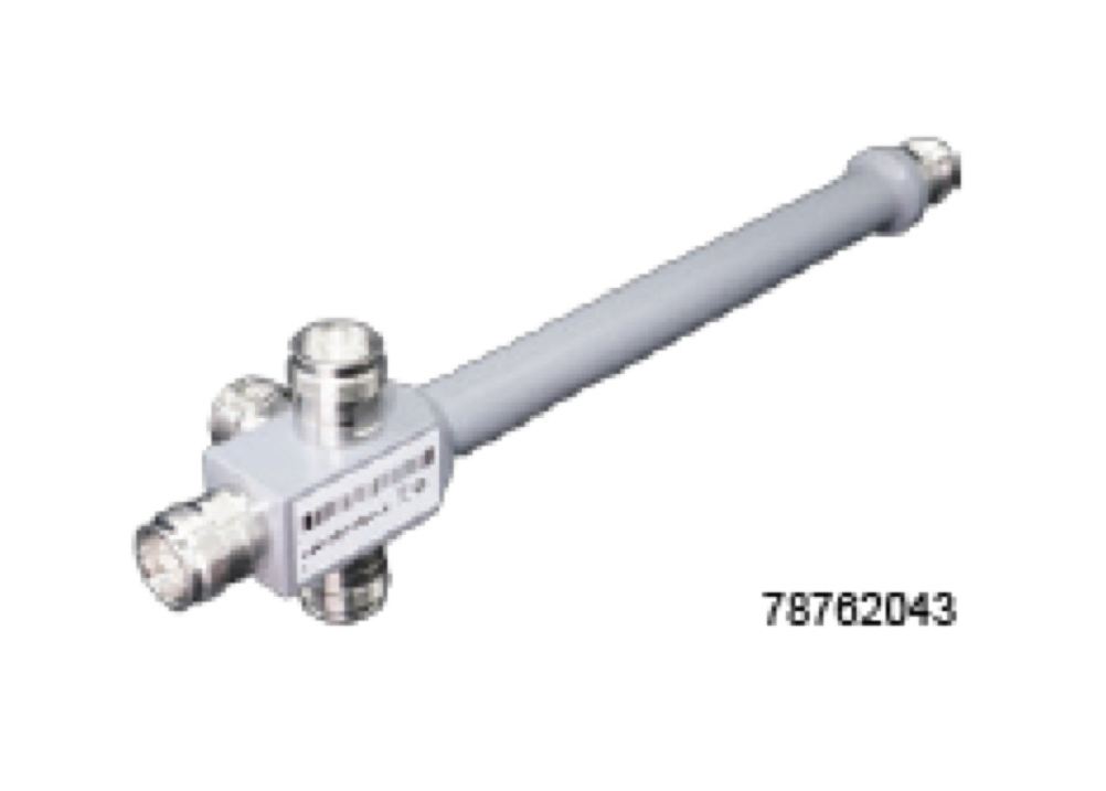 7000-00752778_esb_01.png Grijze coaxkabel met vier connectors, label 78762043.