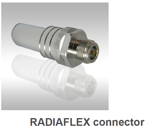 Metalen RAIALFLEX-connector met gladde behuizing en schroefdraad.